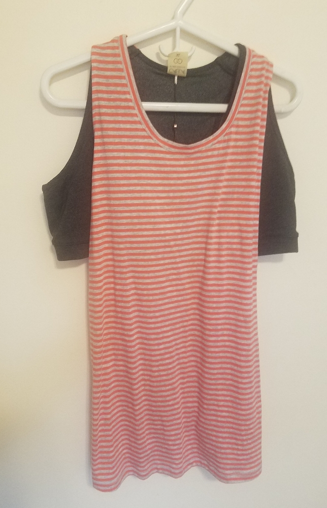 Calia Drape Side Double Layer Tank NWOT
